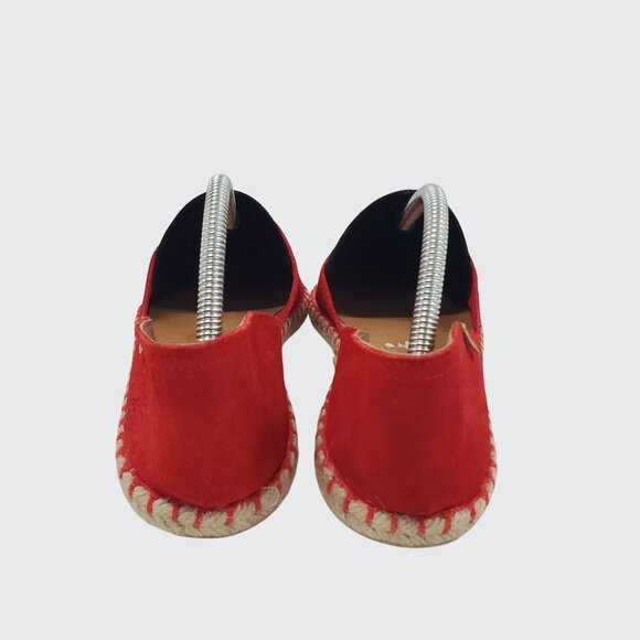 Verbenas Carmen Red Suede Espadrille Flats Made in Spain Women's Size 41(US 9) - Picture 6 of 11
